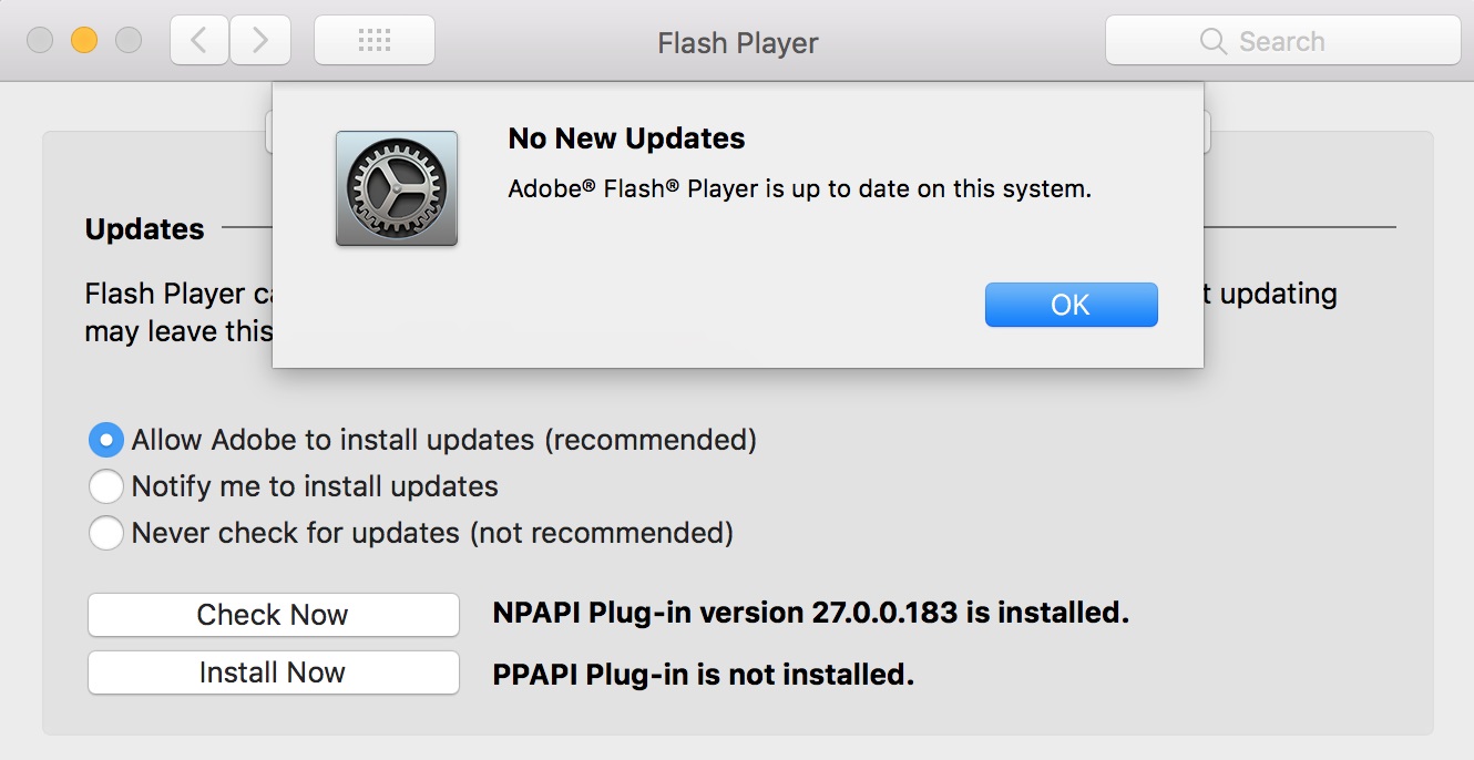Flash Player Update For Mac