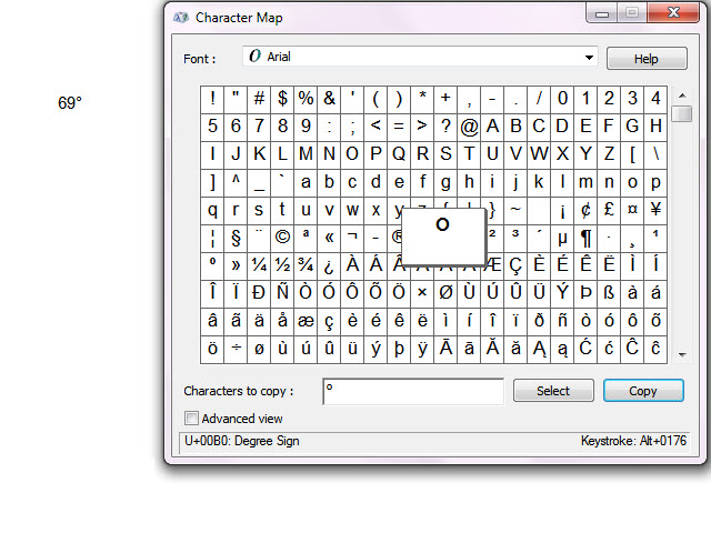Keyboard Shortcut For Degree Symbol Mac